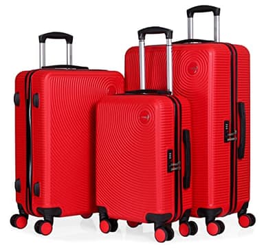 CABIN GO 5513 - Set di 3 valigie - bagaglio a mano da 55 cm, valigia media da 65 cm, valigia grande da 76 cm, in ABS rigido