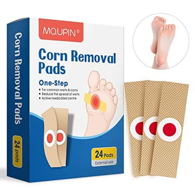 Rimuovi Calli Piedi, MQUPIN Wart Remover, Trattamento di Rimozione di Verruche, Corn Remover Rimuove Verruche Plantari, Calli, Mais, Blocca la Ricrescita 24Pcs…