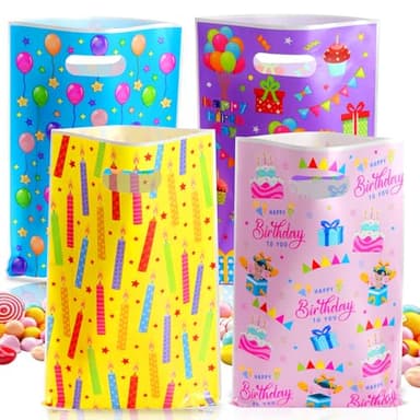 Annhao 50 Pezzi Sacchettini Compleanno Bambini, Bustine Regalini Fine Festa Bambini, Sacchetti Regalo per Caramelle e Biscotto, Sacchettini Regalo per Festa, Compleanno, Natale, Feste di Nozze