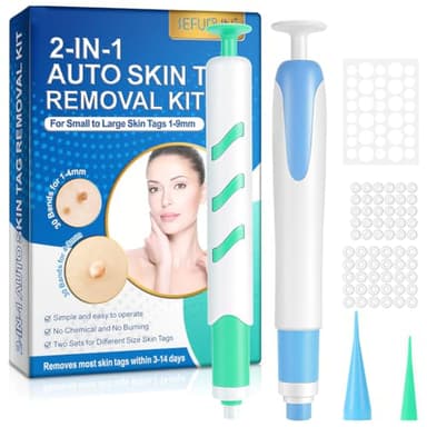 Fibromi Penduli Rimozione Con Doppie Penne, Skin Tag Remover For Wart, Kit Di Verruche Rimozione, Trattamenti Rimuovi Fibroma Pendulo Per Viso Corpo Faccia Mascella Mani, Elimina Verruca Calli Duroni
