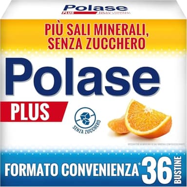 Polase Plus, più Magnesio e più Potassio, Integratore Alimentare di Sali Minerali, Contro Stanchezza e Fatica, Gusto Arancia e Mandarino, 36 Bustine formato convenienza
