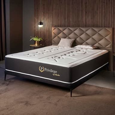 Naturalex - Materasso Matrimoniale 160x200 cm - Privilege - Altezza 30 cm - Schiuma Memory HR, Blue Latex, Ergonomico, Solido, Ipoallergenico, Ventilato - Lato Invernale ed Estivo
