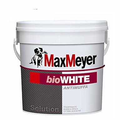 MAX MEYER PITTURA IDROPITTURA TRASPIRANTE ANTIMUFFA BIO WHITE BIANCA LT. 5