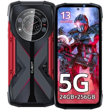 CUBOT Kingkong Star Rugged Smartphone 5G(2024), Android 13 24GB+256GB/1TB Doppio Schermo, 10600mAh(33W) Telefono Indistruttibile, 6.78" FHD+, 100MP+24MP Visione Notturna, 5G Dual SIM/IP68/NFC/3 Slots
