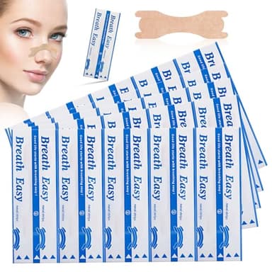 Cerotti Nasali Antirussamento 60 Strisce– Nasali Respira Bene, Dilatatore Naso per Non Russare, Migliora il Respiro Notturno e lo Sport, Strips Adesive Confortevoli per Uomo e Donna