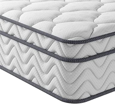 Vesgantti Materasso Matrimoniale 160x200 a Molle Indipendenti Insacchettate & Memory Foam, Design Ergonomico 9 Zone, Rigidità 3 su 5, Altezza 26 cm, Box-Top Serie