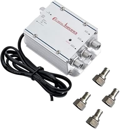 SQUADO Amplificatore Digitale Terreste Per Antenne Tv Analogica O Digitale A 3 Uscite