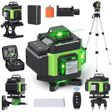 Laser a linee incrociate con treppiede, laser 4D multifunzionale con 16 linee, macchina autolivellante, dispositivo di livellamento con batteria al litio ricaricabile tramite USB