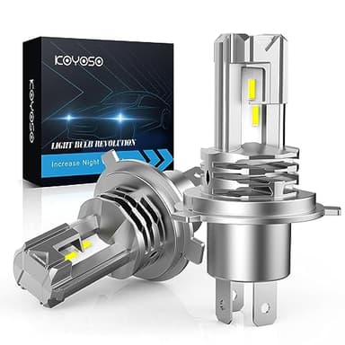 KOYOSO H4 LED Bulb aggiornate, 100W 20000LM for 12V Motorcycles Automobiles As High and Low Beams