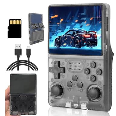 R40S PRO - Console da gioco portatile in stile retrò, 256 GB, con 30000+ giochi, sistema Linux da 3,5 pollici, schermo IPS, per ragazzi e ragazze