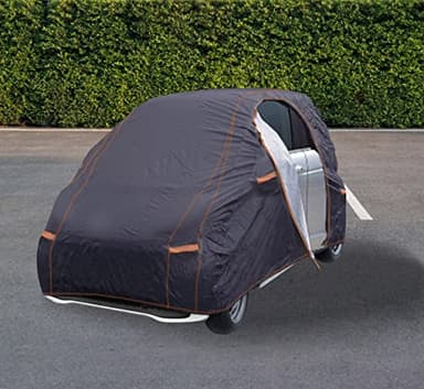 Auto Accessori Lupex - Telo copriauto felpato impermeabile, resistente alle intemperie, compatibile per Smart 453, in tessuto PVC, con zip laterale, da esterno e interno