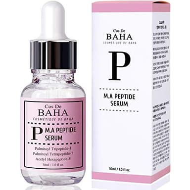Organic Siero viso peptidico di CosDeBAHA, Matrixyl3000 Argireline conidratante visoialuronico, anti invecchiamento eantirughe per segni di invecchiamento Rughe, 30ml