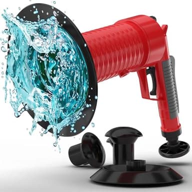 pistola sturatubi a pressione con 4 attacchi [3 bar] - Sturalavandini a pressione per la pulizia dei tubi per una pulizia rapida ed efficace - Pompa stura scarichi ideale per cucina, bagno e toilette!