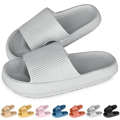 SHAINE Donna Uomo Ciabatte Estive Ultra Morbide Nuvola Pantofole Cuscino Sandali da Doccia Pantofole Antiscivolo Spiaggia Piscina Pantofole da casa Original Comfy Slippers
