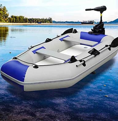 FJAUOQ Gommone 2 3 4 5 6 Persone Gonfiabili da Pesca Barca da Pesca Barca da Pesca Canottaggio Kayak Zattera Pavimenti Gonfiabili Sedili in Legno in Alluminio Pale Pompa A Pedale,249x128cm