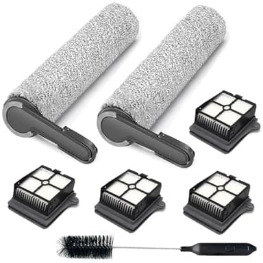 AVAENZO [Versione 2] Accessori per Tineco Floor One S7 Pro/Floor One S6 [Dopo agosto 2024], 2 rulli 4 filtri umido secco aspirapolvere tutto in uno