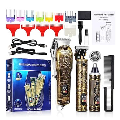 Bestauty Rasoio Elettrico Barba, Tagliacapelli Uomo Professionale, Macchinetta per Capelli Ricaricabile tramite USB, Adatto per Uso Domestico, Saloni di Bellezza, Parrucchieri.