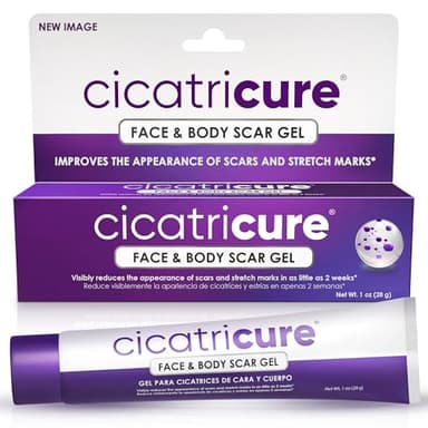 Cicatricure Gel per cicatrici viso e corpo, riduce la comparsa di cicatrici vecchie e nuove, smagliature, chirurgia, lesioni, ustioni e acne, 28,3 g (la confezione può variare)