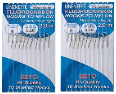 ami legati con filo fluorocarbon pesca trota mare lago fiume surfcasting conf. 2 (AMO 8 FILO 0,16 KIT 2 PZ.)