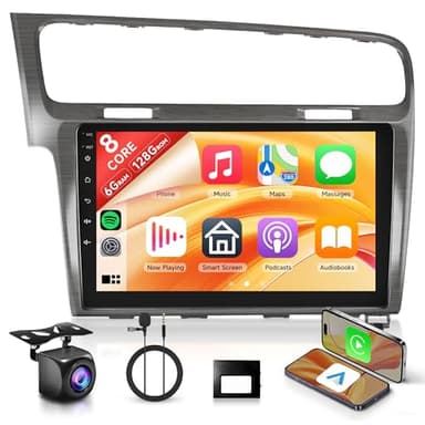 6G+128G 8 Core Android 15 Autoradio per VW Golf 7 2013-2017 10.1" Stereo Auto VW Golf VII con Carplay Android Auto Senza Fili Mirror Link Bluetooth FM/RDS/EQ/DSP WiFi GPS SWC Telecamera Posteriore