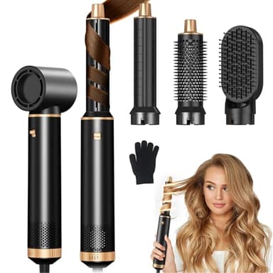 JINYAWA 5 in 1 Spazzola Asciugacapelli, Arricciacapelli Ad Aria, Spazzola Lisciante Per Capelli, Spazzola Elettrica Per Capelli, Spazzola Phon, Spazzola Ad Aria Calda Per Capelli, Styler Capelli