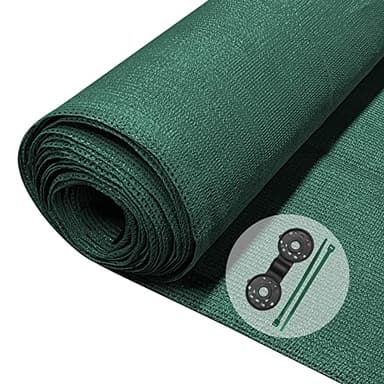 VOUNOT® Rete Ombreggiante 1×10m, Telo Frangivista Recinzione Giardino 150 g/m² HDPE, Tessuto Ombra Privacy Antistrappo Antivento con Fascette, per Esterno, Serra, Balcone, Giardino, Verde