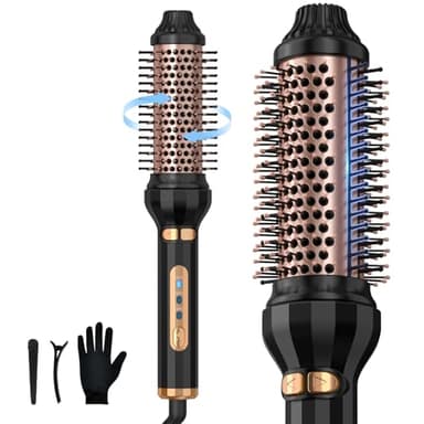 Spazzola Termica, Spazzola Arricciacapelli Riscaldata Da 40 mm, Spazzola Arricciacapelli Auto-Rotante Per Uno Styling Più Veloce, Tre Controlli Precisi Della Temperatura Per La Cura Dei Capelli