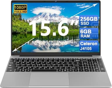 PC Portatile Win11 Notebook 15.6 pollici 5G WiFi 256GB SSD 1TB SSD Estensioni 6GB RAM, Computer Portatile 5000mAh1080FHD BT4.2 USB3.0, Laptop Adesivi per Tastiera Italiana & Mouse Senza fili-Gray