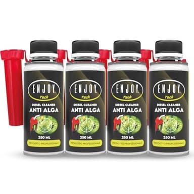 ENJOY TECH Protettore Diesel Antialga 4x250 ml | Additivo per Gasolio e Biodiesel | Previene Alghe, Muffe e Batteri nei Serbatoi | Azione Curativa e Preventiva | Made in Italy