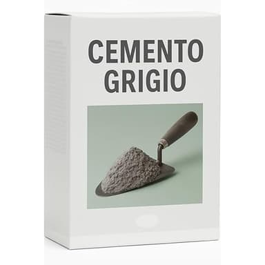 Cemento Grigio per Riparazioni su Intonaci 1 KG, Calcestruzzo e Pavimenti – Interno/Esterno – Conforme EN 197-1 – Sacco in Polvere Pronto all’Uso
