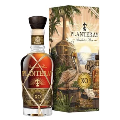 Planteray Rum Xo 20th Anniversary,700ml, artigianale e con note floreali, il Più Premiato delle Barbados,Invecchiato 20 Anni fra Caraibi e Francia,40% Vol.