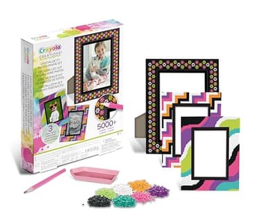 CRAYOLA Creations - Set Cornici Portafoto Personalizzabili con Cristalli Colorati, Attività Creativa e Regalo per Bambine, Diamond Painting, da 8 anni, 04-2916