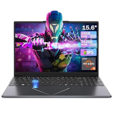 Computer portatile AMD Ryzen 5 3500U processore 16GB DDR4 512GB SSD, PC portatile grafico integrato AMD Laptop PC con supporto touch ID 2.4/5G WiFi Bluetooth USB 3.0 * 2, Mini HDMI*1