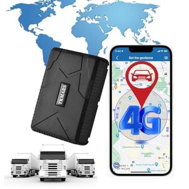 4G GPS Tracker per Auto con Microfono con App, Localizzatore GPS per Auto Senza Abbonamento Potenti Magneti Integrati Motocicli, Camion, Autobus, Taxi e Scooter TK915