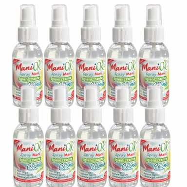 Set 12 Flaconi Spray Igienizzante Mani, Profumazioni Lavanda o Limone, Formula con Alcol, Dermatologicamente Testato, per Casa, Ufficio, Scuola, Viaggio (Limone)