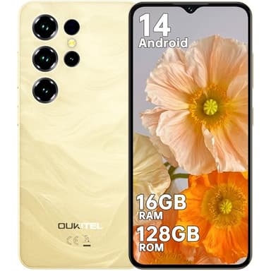 OUKITEL C2 Smartphone 16(4+12) GB + 128GB/TF 1TB 6,52" HD 5000nAh Telefono Cellulare 2025, 13MP+5MP Camera Telefono Android 14 Cellulari e Smartphone Dual SIM 4G /Face ID/OTG/3.5mm Jack Oro