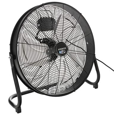 Arebos - Ventilatore da pavimento | con 3 livelli di velocità | 120 W | nero