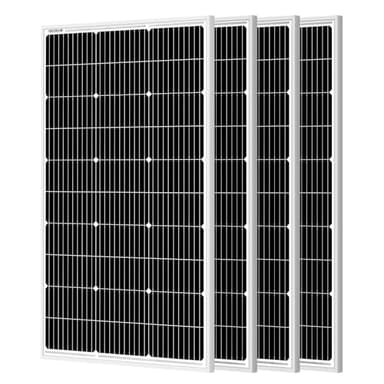 DOKIO 400W Pannello Solare 4 * 100W Monocristallino Fotovoltaico Impianto Camper Casa Baita