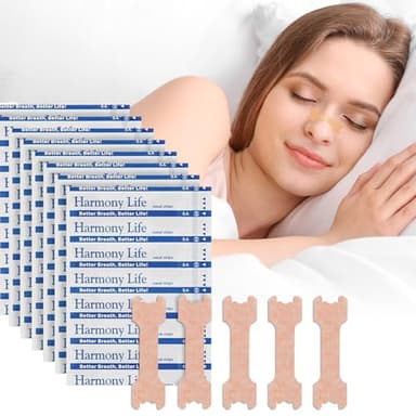 80 Pezzi Cerotti Nasali Antirussamento,Cerotti nasali per facilitare la respirazione,Aiuta a Ridurre il Russare,Allevia Istantaneamente la Congestione Nasale,Migliora il Respirazione,Sonno, 66 * 19mm
