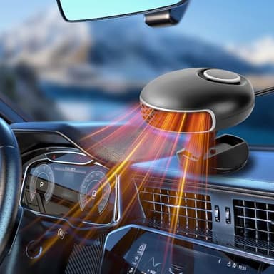 OBEST riscaldatore per Auto 12v,stufetta per Auto,scaldino Auto 12v, defroster Demister,scalda Macchina Portatile e Ventola di Raffreddamento,con Spina accendisigari