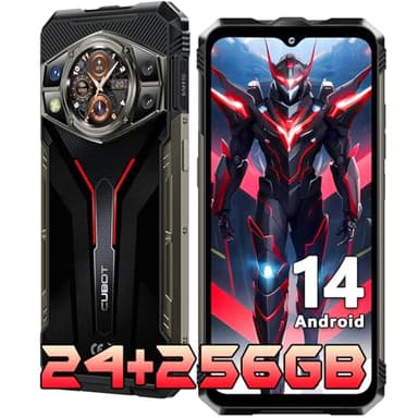 CUBOT Kingkong AX Rugged Smartphone 2024-24GB+256GB/1TB Telefono Indistruttibile Android 14, 100MP, 120Hz 6.58'' FHD+ Cellulare Antiurto, 5100mAh(33W), Doppio Schermo/IP68/IP69K/Dual SIM/NFC/OTG/GPS
