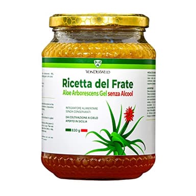 Vonderweid - Aloe Arborescens Padre Zago Senza Alcool | Alo da Bere con Aloe Arborescens Gel e Miele | Integratore Made in Italy ricco di Vitamine e Minerali per il Benessere Intestinale, 830 g