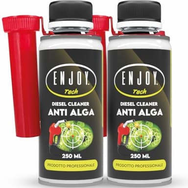 ENJOY TECH Protettore Diesel Antialga 2x250 ml | Additivo per Gasolio e Biodiesel | Previene Alghe, Muffe e Batteri nei Serbatoi | Azione Curativa e Preventiva | Made in Italy