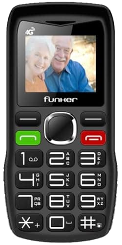 Funker C140 Classic 4G - Telefono cellulare per anziani con pulsante SOS - Tasti grandi e volume alto -USB-C - Batteria 1000 mAh - Grande schermo da 1,8 pollici - Facile da usare