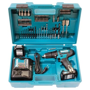 Makita HP333DSAX, trapano a percussione a batteria 12V max./2,0 Ah, 2 batterie + caricabatterie in valigetta