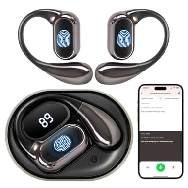 Cuffie Traduttore con Traduzione Simultanea in 145 Lingue – Auricolari Bluetooth 5.4 con Riduzione Rumore ENC, Traduttore Vocale Istantaneo Multilingue per Viaggi, Lavoro e Vita Quotidiana