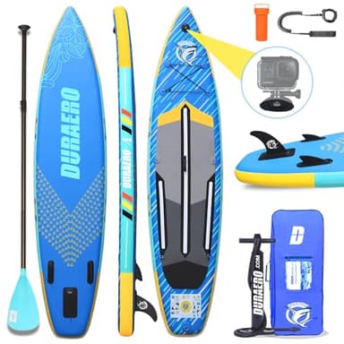 Tavola Gonfiabile da Stand Up Paddle, 330 x 76 x 15 cm, con Supporto per Fotocamera, Accessori Completi, Portata Fino a 150 kg
