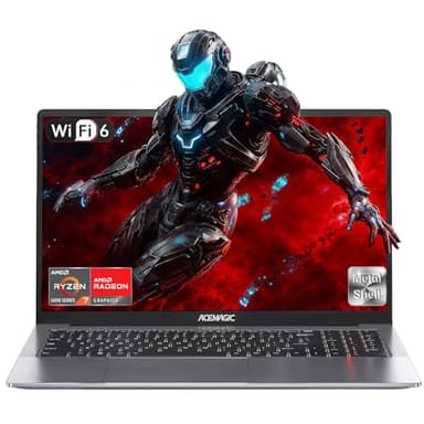 ACEMAGIC PC Portatile,Processore Ryzen 7 5700U,RAM 16GB SSD 512GB Laptop,Tastiera Retroilluminata Gaming Notebook,16,1" Full HD 1920x1080,WiFi 6,Grigio,HDMI