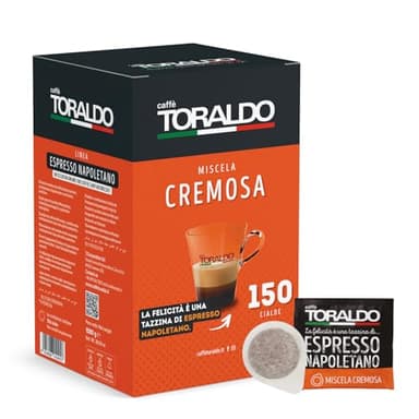 Caffè Toraldo Miscela Cremosa Cialde ESE 44 mm (150 Unità)