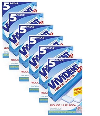 Vivident Xylit Spearmint, Multipack Stick, 6 confezioni da 5 stick, ottime da condividere con chi vuoi